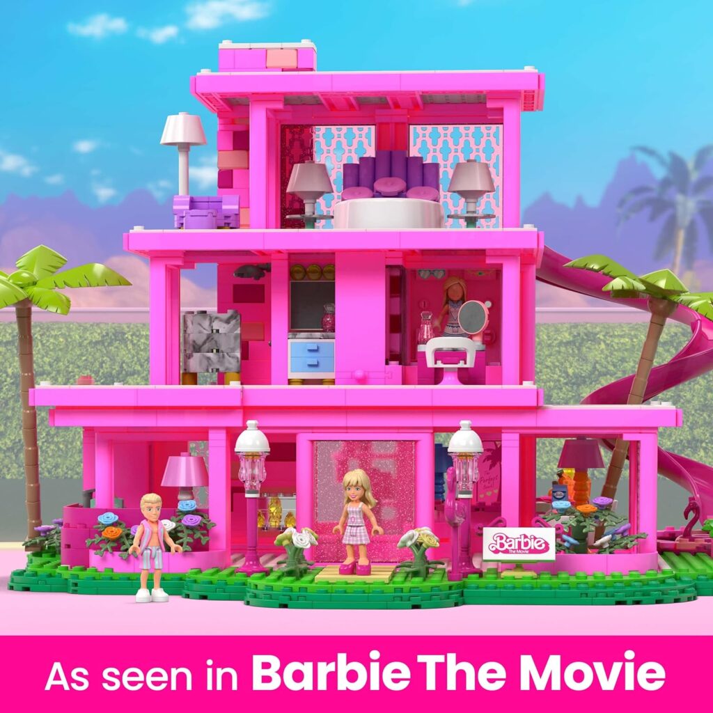 Barbie Dreamhouse, 3-Storey Barbie House with 10 Play Areas Including Pool, Slide, Elevator, 75 Doll Accessories, Toy Puppy, Adult Assembly Required, Toys for Ages 3 and Up, One Toy House, HMX10
