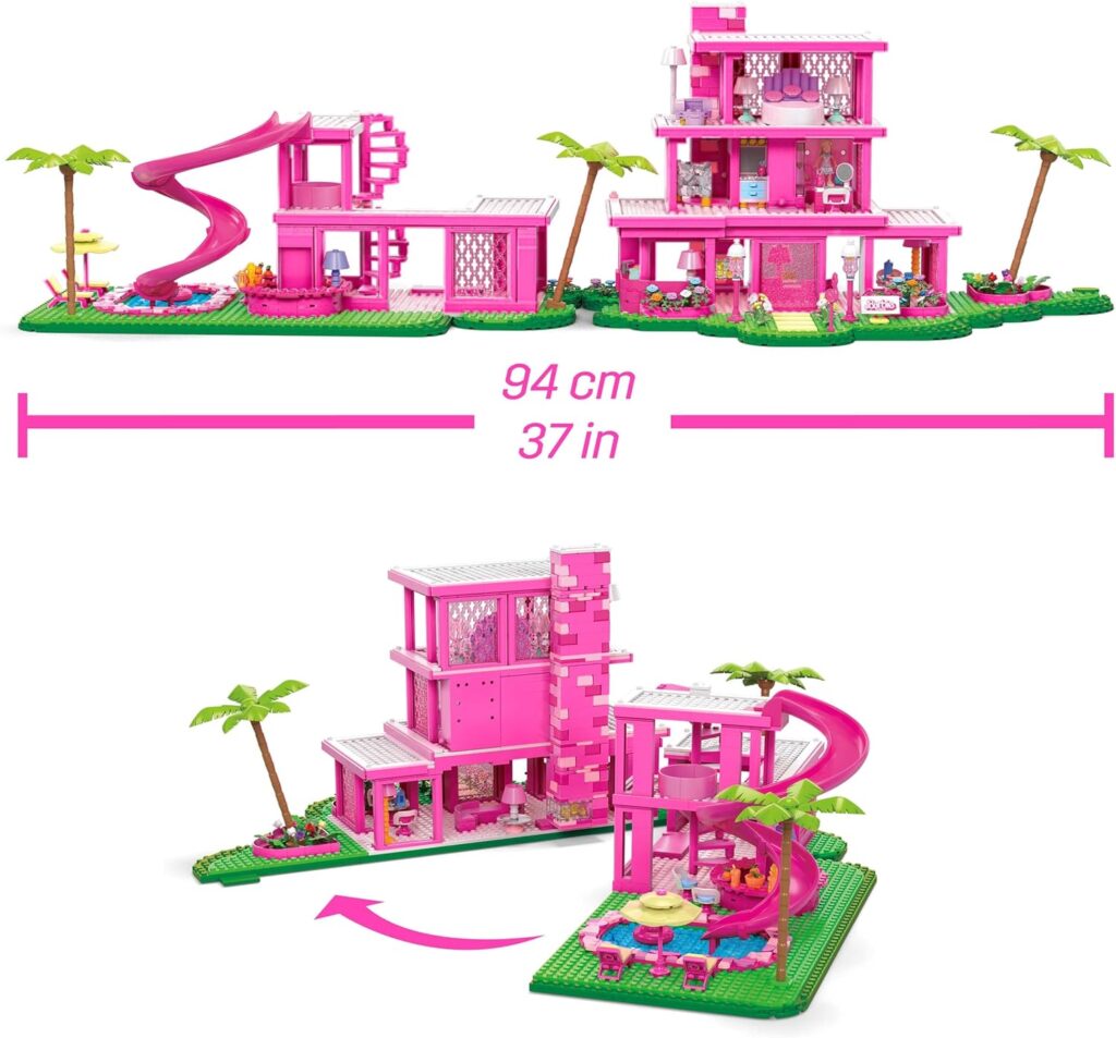 Barbie Dreamhouse, 3-Storey Barbie House with 10 Play Areas Including Pool, Slide, Elevator, 75 Doll Accessories, Toy Puppy, Adult Assembly Required, Toys for Ages 3 and Up, One Toy House, HMX10