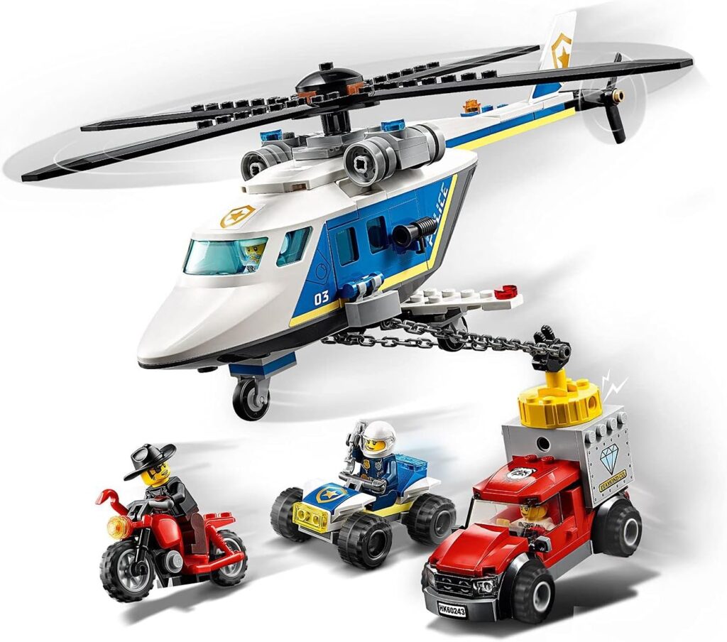 LEGO 60343 City Great Vehicles Rescue Helicopter Transport Truck, Lorry Toy for Kids, Boys and Girls 5 plus Years Old, with Driver and Pilot Minifigures LEGO 60343 City Great Vehicles Rescue Helicopter Transport Truck, Lorry Toy for Kids, Boys and Girls 5 plus Years Old, with Driver and Pilot Minifigures