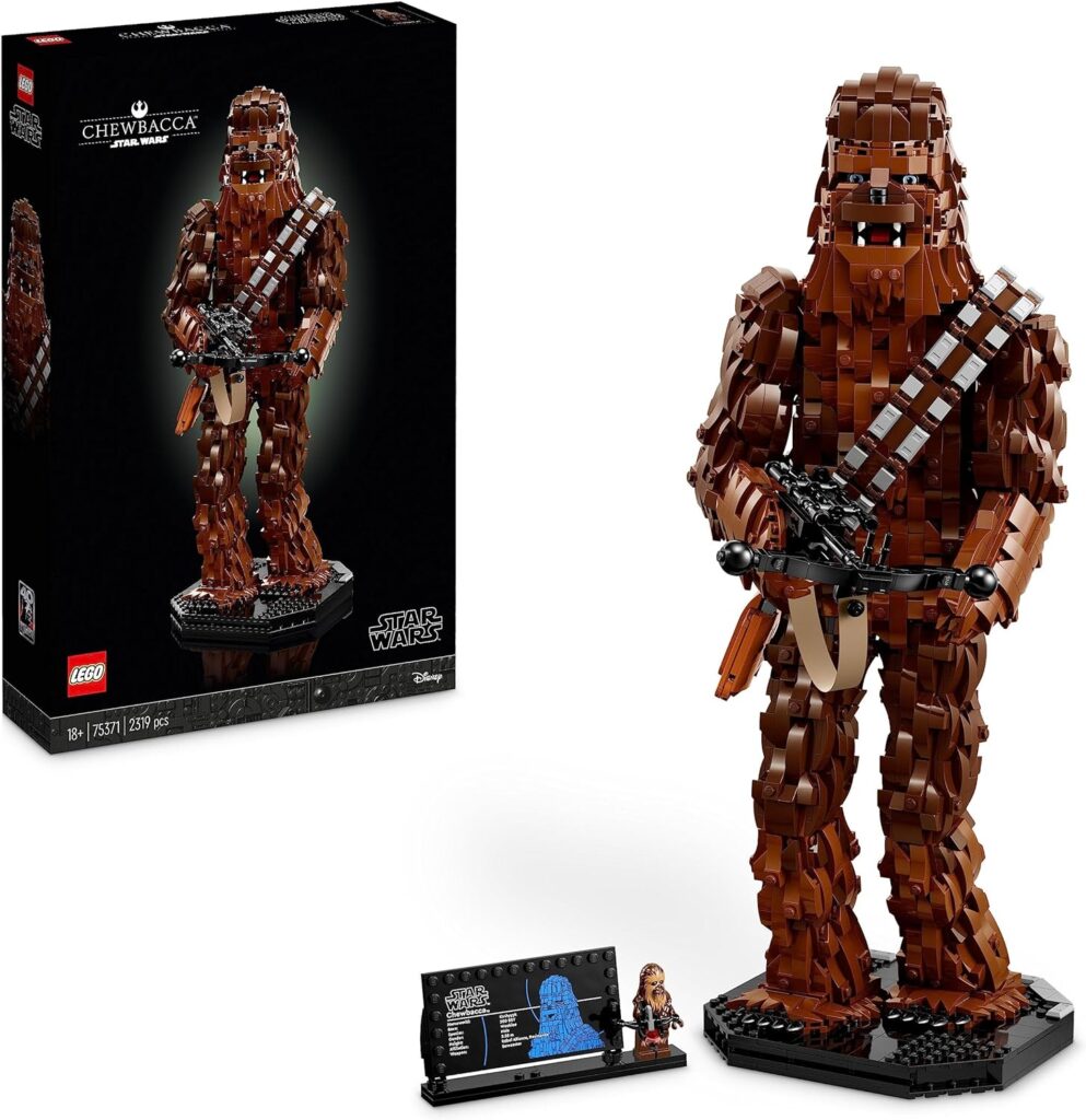 LEGO 75371 Star Wars Chewbacca Set, Collectible Wookiee Figure, Christmas Treat, Return of the Jedi 40th Anniversary Model Kit, Gifts for Adults and Teens