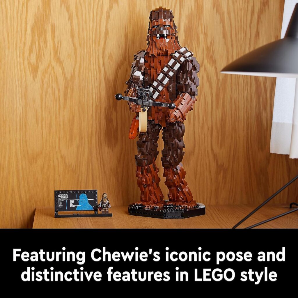 LEGO 75371 Star Wars Chewbacca Set, Collectible Wookiee Figure, Christmas Treat, Return of the Jedi 40th Anniversary Model Kit, Gifts for Adults and Teens