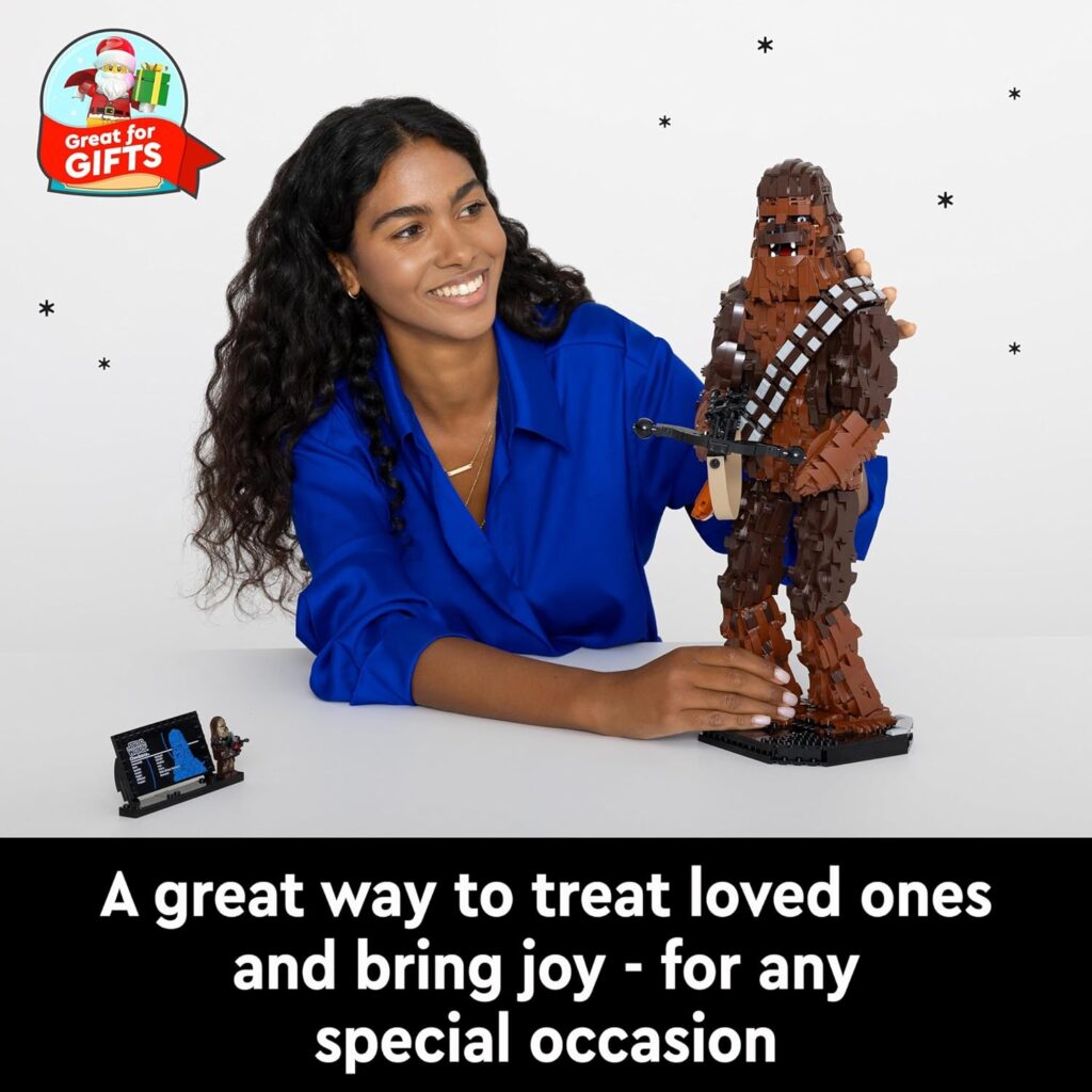 LEGO 75371 Star Wars Chewbacca Set, Collectible Wookiee Figure, Christmas Treat, Return of the Jedi 40th Anniversary Model Kit, Gifts for Adults and Teens