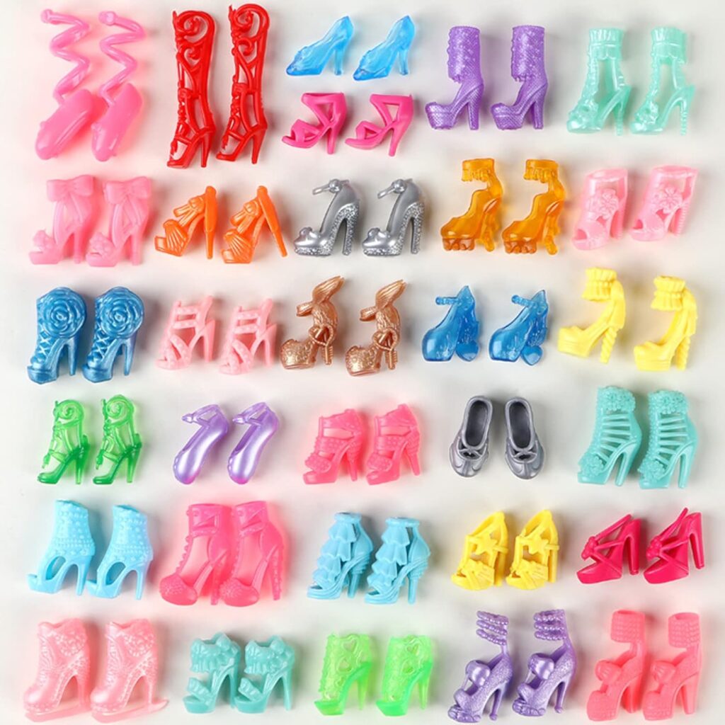 42 PCS Doll Clothes and Accessories Set, 15 Suspender Skirts 10 Shoes 12 Jewelry 5 Bags Compatible with 11.5 Inch Girls Barbie Doll Summer Clothes Accessories Birthday (Random Style) 42 PCS Doll Clothes and Accessories Set, 15 Suspender Skirts 10 Shoes 12 Jewelry 5 Bags Compatible with 11.5 Inch Girls Barbie Doll Summer Clothes Accessories Birthday (Random Style)