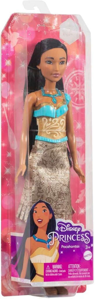 Disney Princess Dolls, New for 2023, Belle Posable Fashion Doll with Sparkling Clothing and Accessories, Disney Movie Toys, HLW11