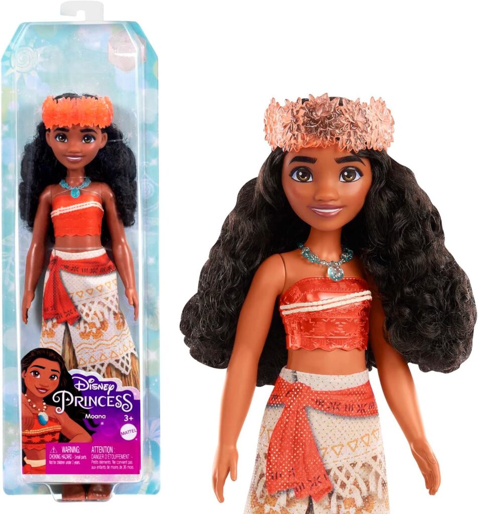 Disney Princess Dolls, New for 2023, Belle Posable Fashion Doll with Sparkling Clothing and Accessories, Disney Movie Toys, HLW11