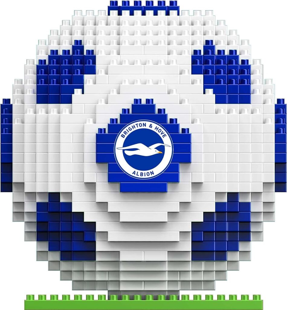 FOCO BRXLZ Brighton  Hove Albion FC Football Premier League Championship Logo Team Building Set 3D Construction Toy