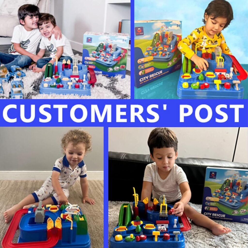 hahaland Kids Toys for 3 Year Old Boys Car Race Track Boys Toys Age 3 4, Adventure Vehicles Toy Learning  Intelligence Educational Toys Gifts for 3 4 5 Year Old Boys Girls Toddler Toys