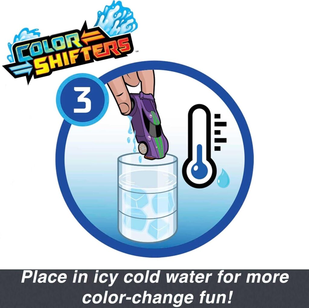 Hot Wheels Cars, Set of 2 Color Reveal Vehicles in 1:64 Scale with Surprise Initial Reveal  Repeat Color-Change Feature in Very Warm  Icy Cold Water (Styles May Vary), GYP13