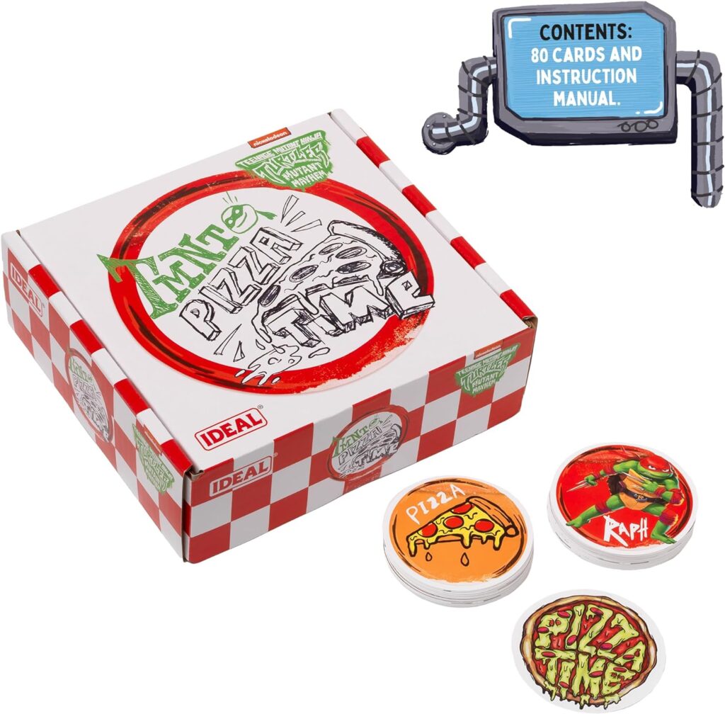 IDEAL | Teenage Mutant Ninja Turtles: Pizza Time Card Game | Family Games | For 2+ Players | Ages 4+ IDEAL | Teenage Mutant Ninja Turtles: Pizza Time Card Game | Family Games | For 2+ Players | Ages 4+
