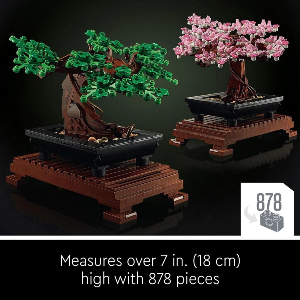 LEGO 10281 Icons Bonsai Tree Set for Adults, Plants Home Décor Set with Flowers, DIY Projects, Relaxing, Creative Christmas Activity, Gift Idea for Women, Men, Her  Him, Botanical Collection