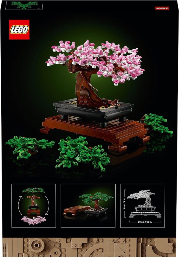 LEGO 10281 Icons Bonsai Tree Set for Adults, Plants Home Décor Set with Flowers, DIY Projects, Relaxing, Creative Christmas Activity, Gift Idea for Women, Men, Her  Him, Botanical Collection