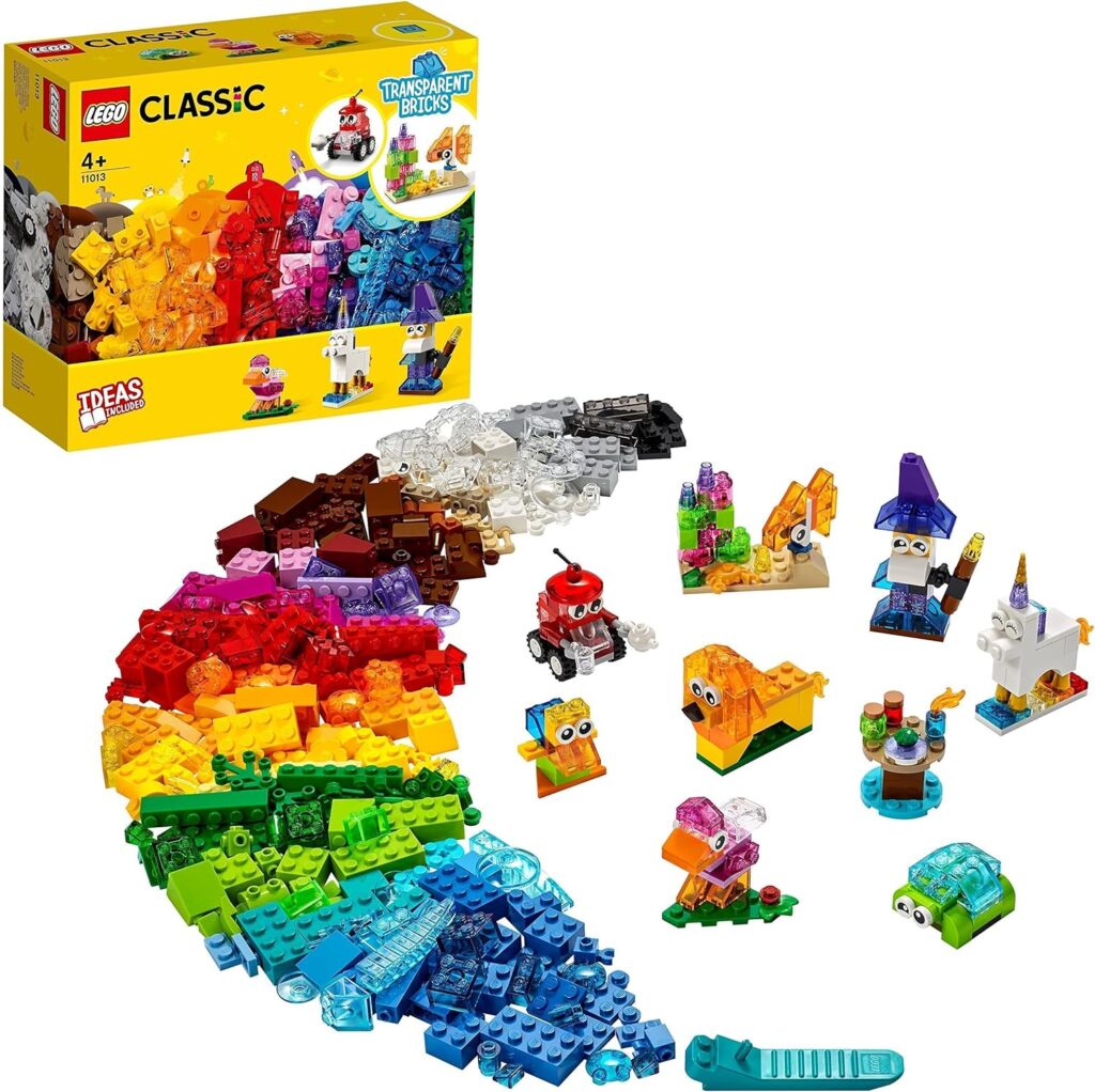 LEGO 10698 Classic Large Creative Brick Storage Box Set, Building Toys for 4 Plus Year Old Kids, Boys  Girls, Construction Toy with Windows, Doors, Wheels and Green Baseplate