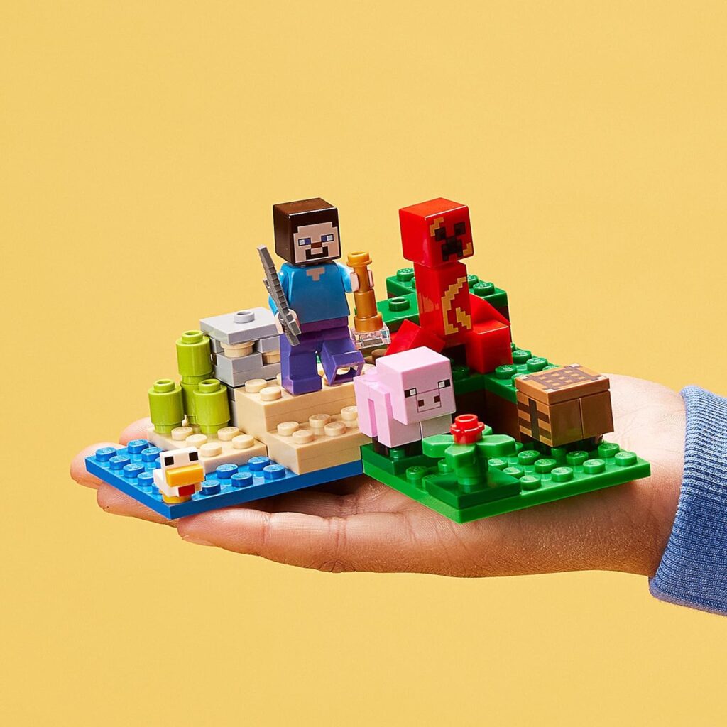 LEGO 21177 Minecraft The Creeper Ambush Building Toy With Steve, Baby Pig  Chicken Figures, Gift Kids, Boys And Girls Age 7 Plus Years Old