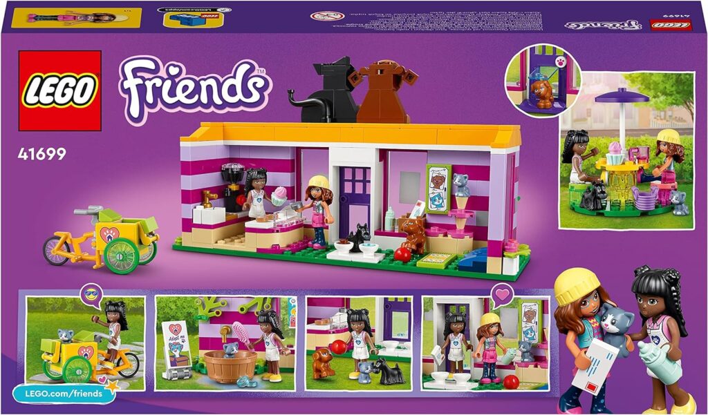 LEGO 41699 Friends Pet Adoption Café, Animal Rescue Toys Playset, Creative Gifts for 6 Plus Year Old Kids, Girls and Boys with Olivia Priyanka Mini-Dolls LEGO 41699 Friends Pet Adoption Café, Animal Rescue Toys Playset, Creative Gifts for 6 Plus Year Old Kids, Girls and Boys with Olivia Priyanka Mini-Dolls