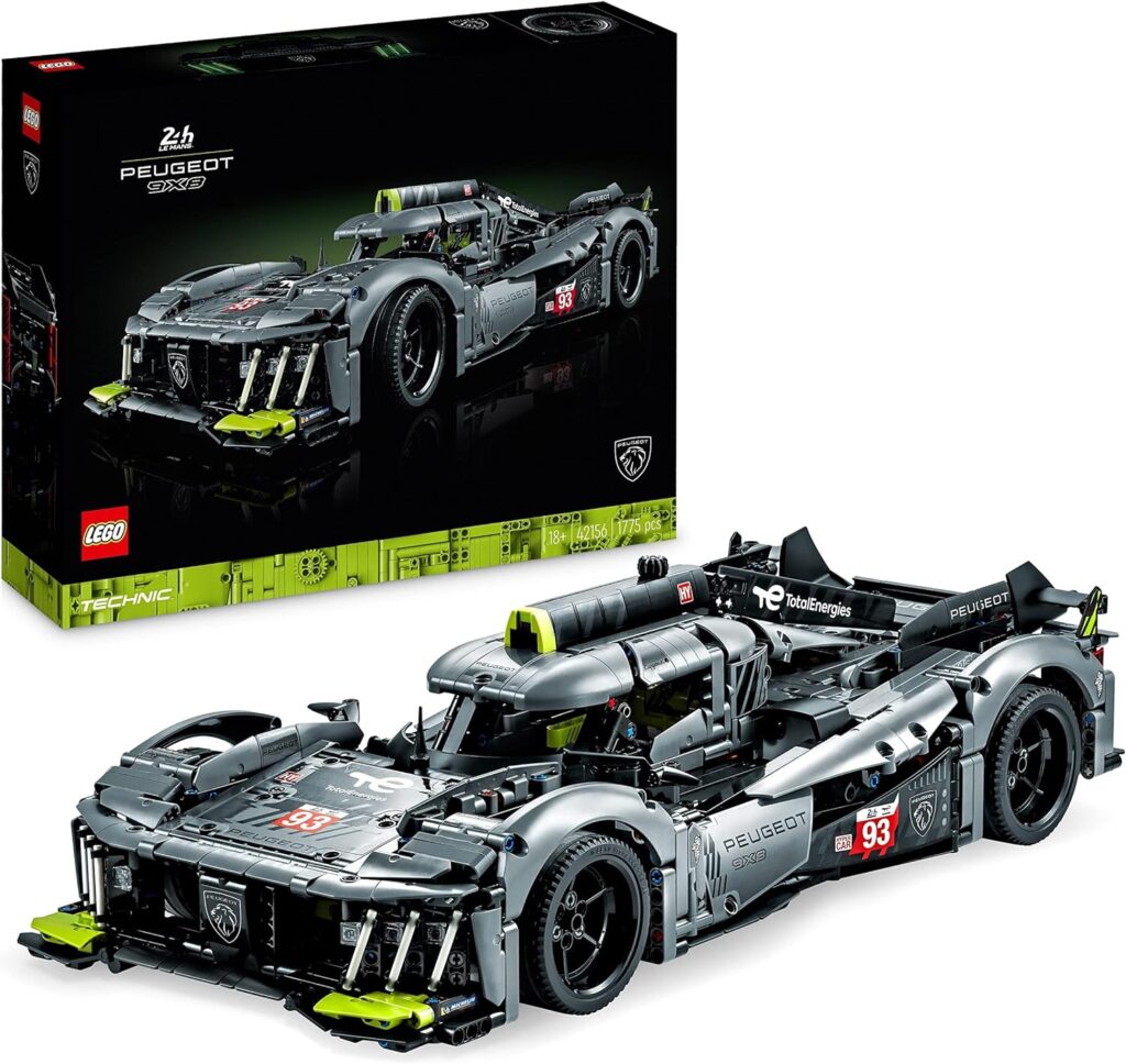 LEGO 42156 Technic PEUGEOT 9X8 24H Le Mans Hybrid Hypercar, Race Car Model Kit For Adults to Build, Christmas Activity, Gifts for Men, Women, Him or Her, 1:10 Scale, Collectible Advanced Set