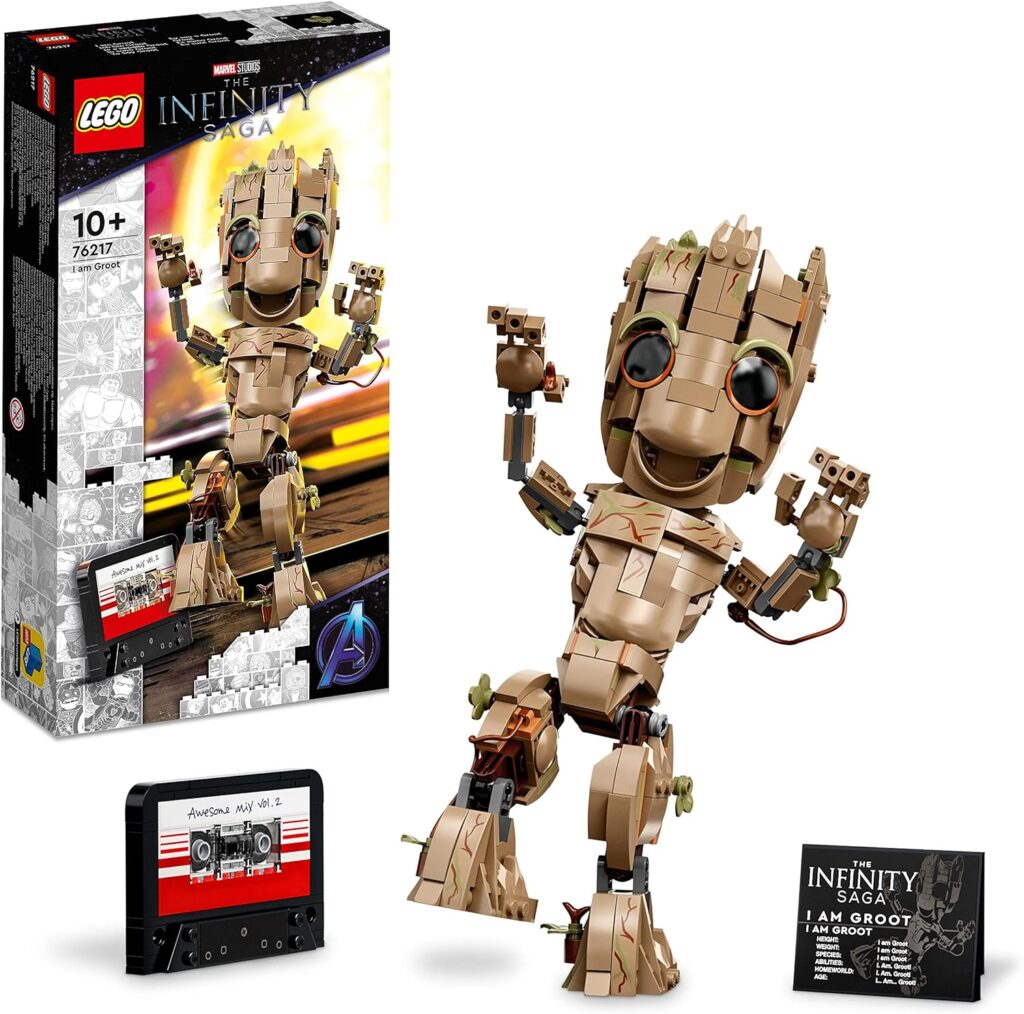 LEGO 76217 Marvel I am Groot Buildable Toy, Guardians of the Galaxy 2 Set Featuring a Collectable Baby Groot Model Figure, Gift Idea for Kids, Boys, Girls and Avengers Fans