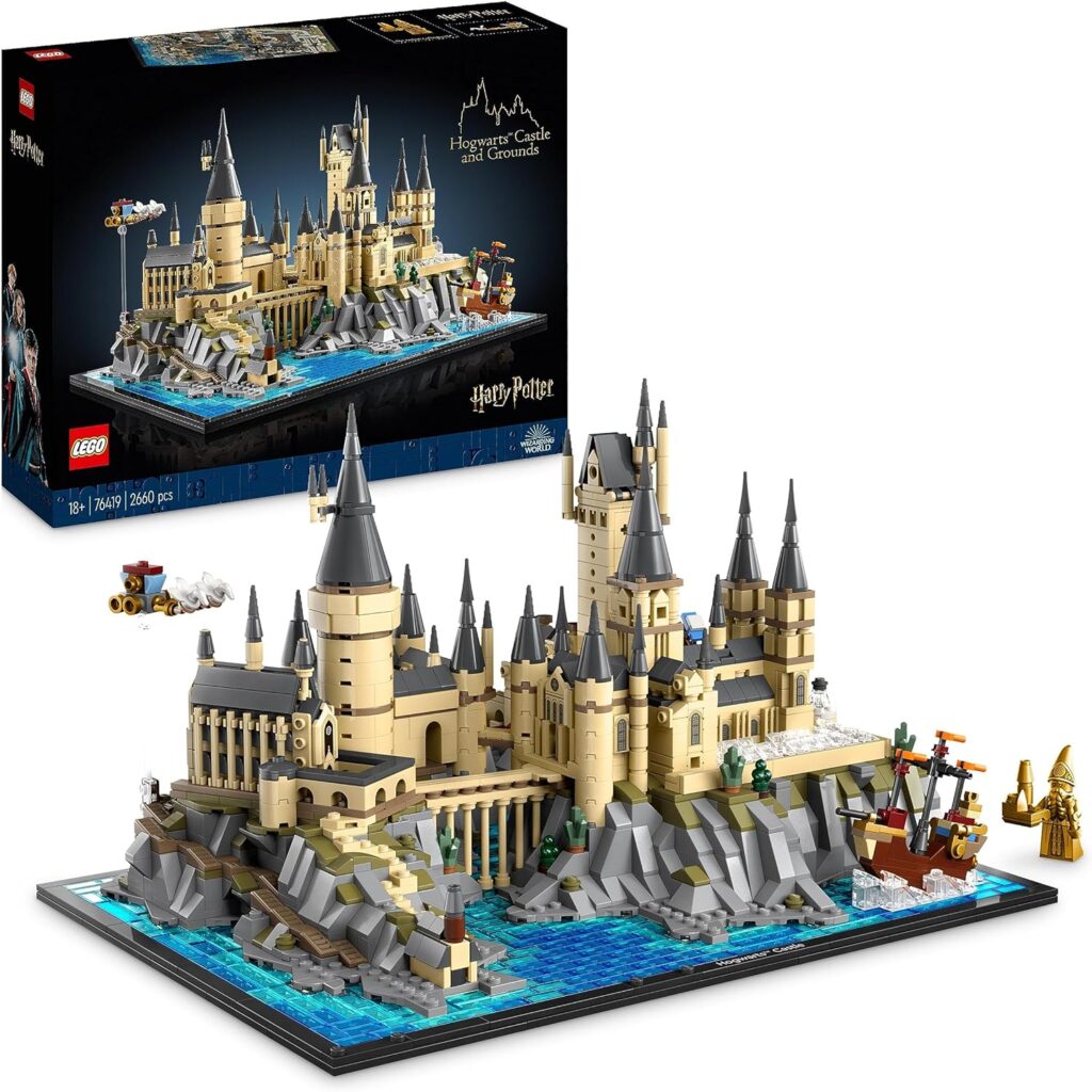 LEGO 76419 Harry Potter Hogwarts Castle and Grounds, Model Set Featuring Iconic Locations: Astronomy Tower, Great Hall, Chamber of Secrets  More, Christmas Display Kit, Gifts for Fans and Adults