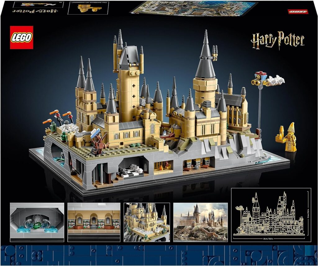 LEGO 76419 Harry Potter Hogwarts Castle and Grounds, Model Set Featuring Iconic Locations: Astronomy Tower, Great Hall, Chamber of Secrets  More, Christmas Display Kit, Gifts for Fans and Adults