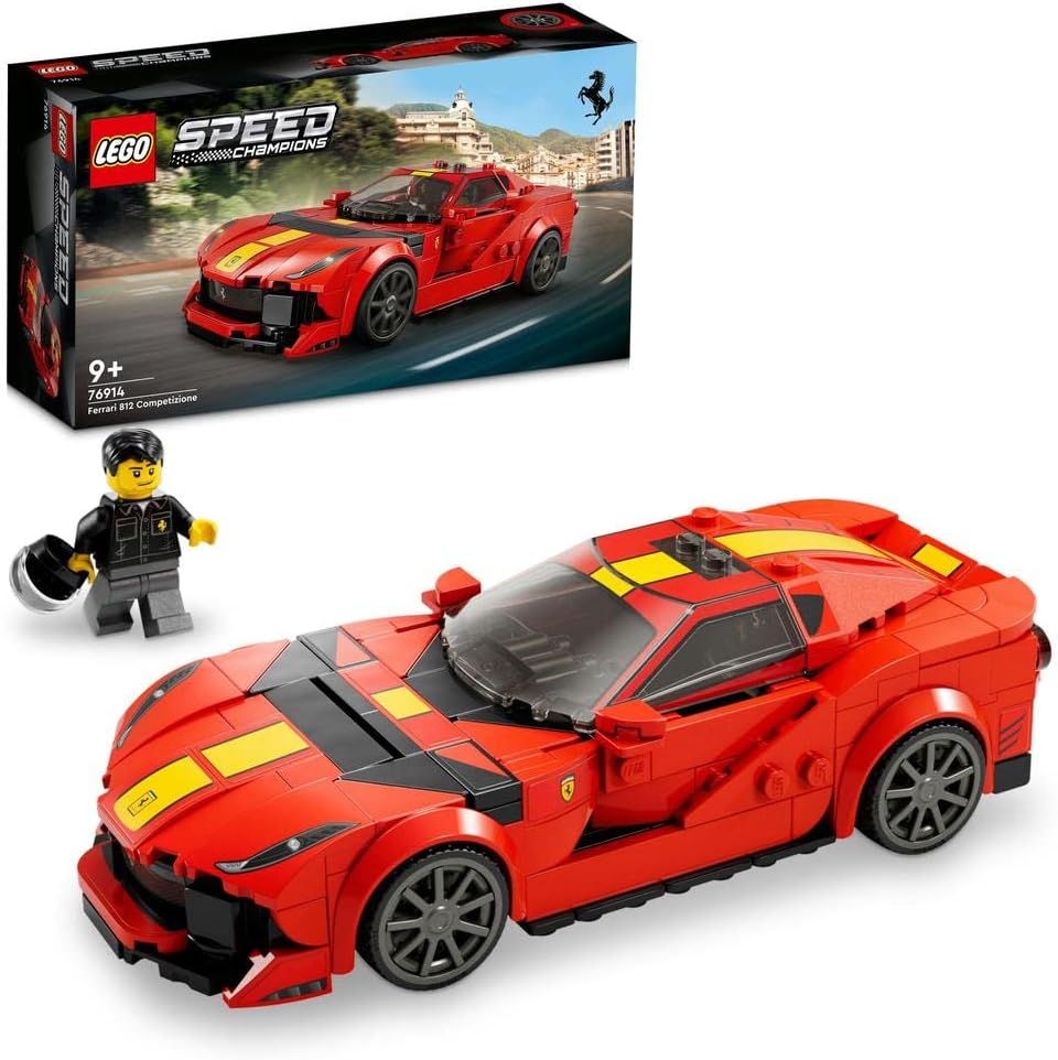 LEGO 76914 Speed Champions Ferrari 812 Competizione, Sports Car Toy Model Building Kit for Kids, Boys Girls, 2023 Series, Collectible Race Vehicle Set LEGO 76914 Speed Champions Ferrari 812 Competizione, Sports Car Toy Model Building Kit for Kids, Boys Girls, 2023 Series, Collectible Race Vehicle Set