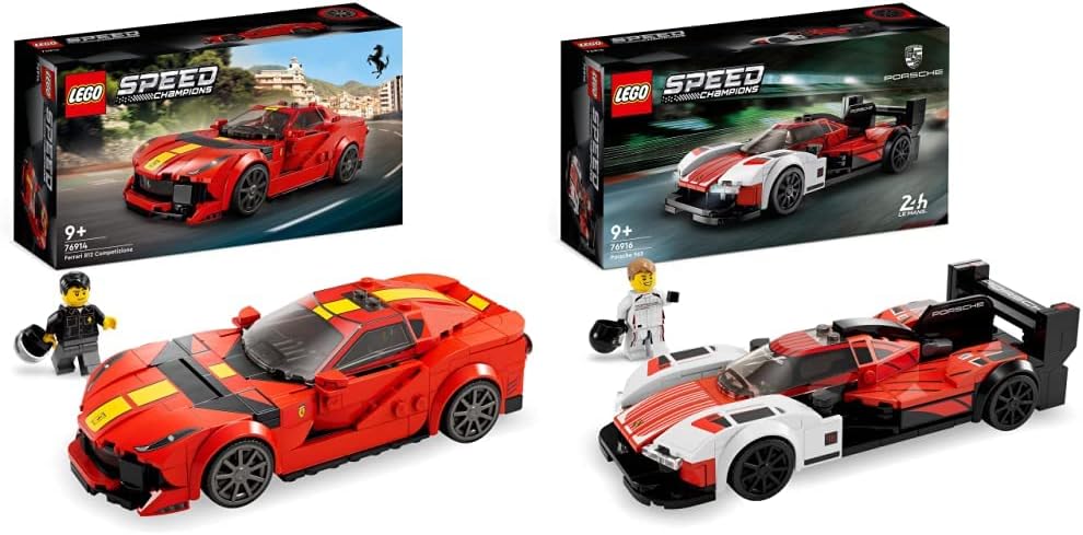 LEGO 76914 Speed Champions Ferrari 812 Competizione, Sports Car Toy Model Building Kit for Kids, Boys Girls, 2023 Series, Collectible Race Vehicle Set LEGO 76914 Speed Champions Ferrari 812 Competizione, Sports Car Toy Model Building Kit for Kids, Boys Girls, 2023 Series, Collectible Race Vehicle Set