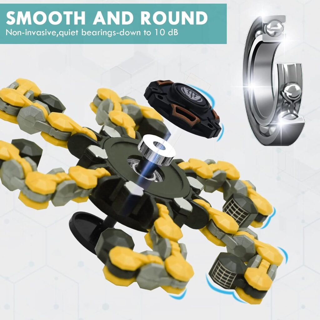 NEW Transformable Sensory Fidget Spinner Toy, Funny DIY Spin Top Hand Finger Spinner Creative Fingertip Mechanical Gyro for Kids Adults, All Ages