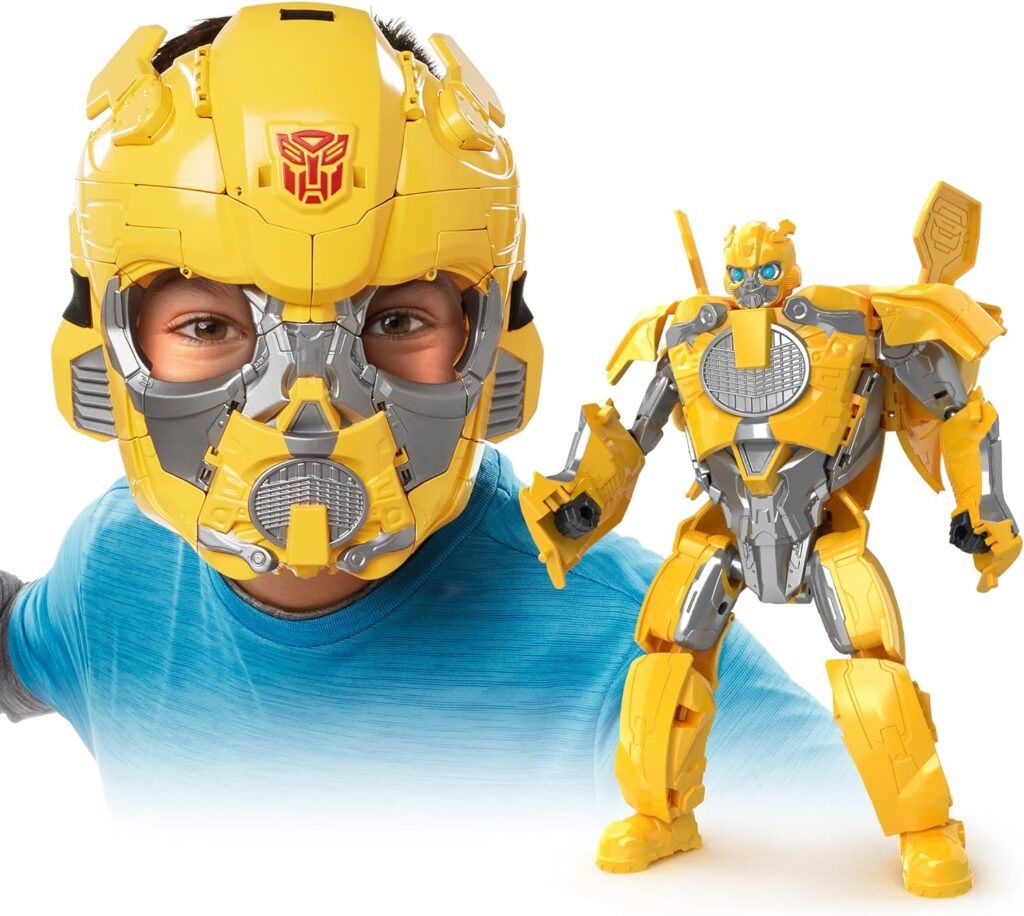 Transformers Toys Rise of the Beasts Film Bumblebee 2-in-1 Converting Mask for Ages 6 and Up, 22.5 cm