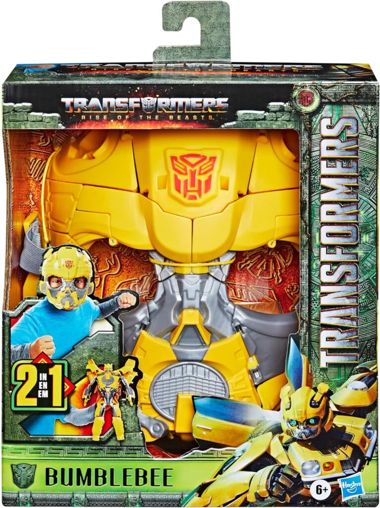 Transformers Toys Rise of the Beasts Film Bumblebee 2-in-1 Converting Mask for Ages 6 and Up, 22.5 cm
